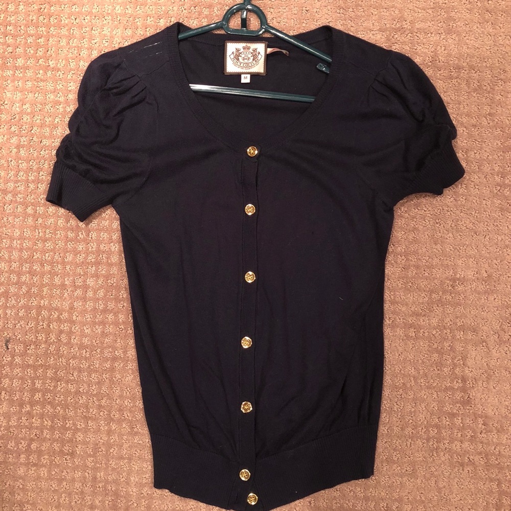 Juicy Couture button short sleeved cardigan